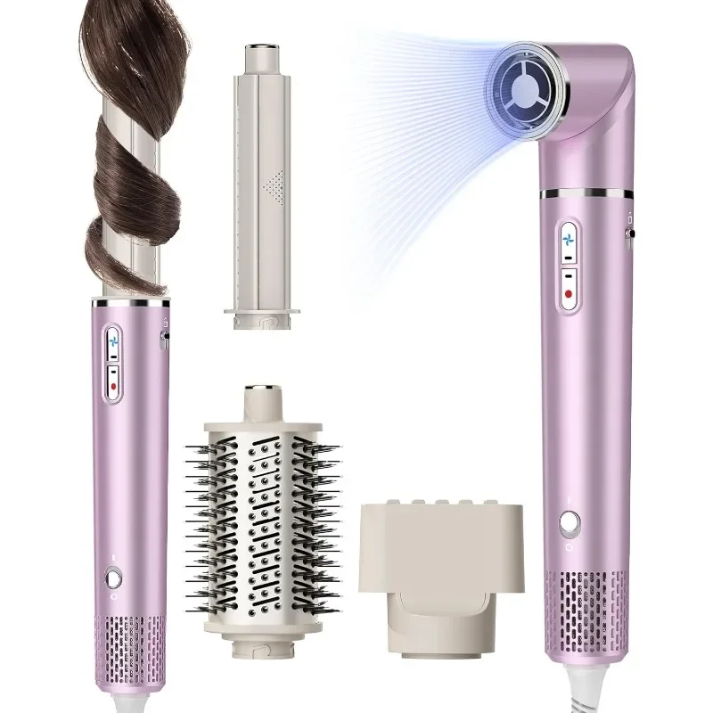 

Air Styling and Drying System：5 in 1 Hair Styler with Automatic Curlers Powerful Hot Air Brush Styler and Dryer for Hair Styling