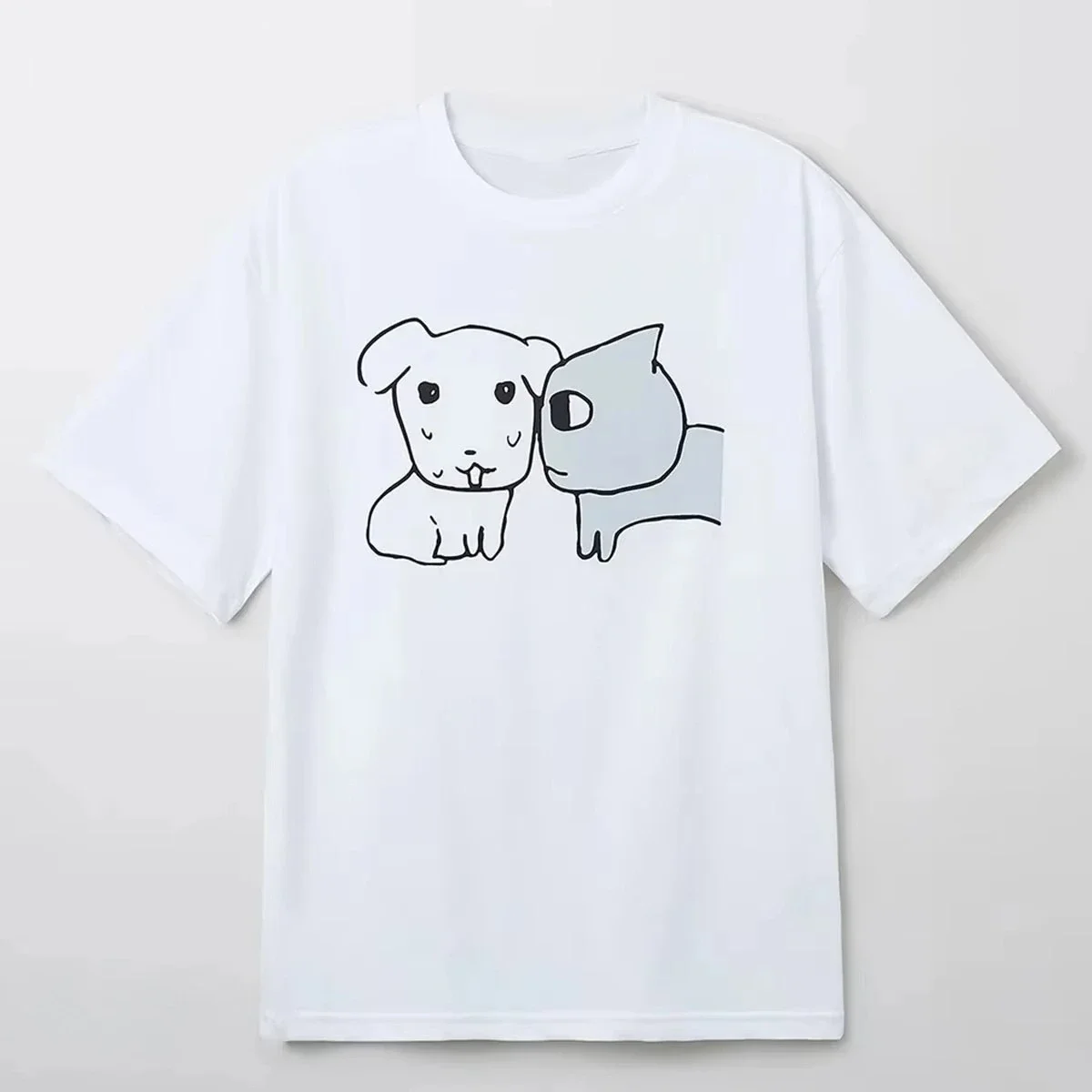 

2025 Hot New Arrive Style Funny Cartoon Emoticons Print T-Shirt Tops Men Women Cotton Casual Breathable Fashion Tops T-shirts