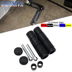 Motorcycle ATV CNC Aluminum M8 Footrests Foot Pegs Pedals For Honda Kawasaki Yamaha KTM Suzuki Motocross Universal Accessory