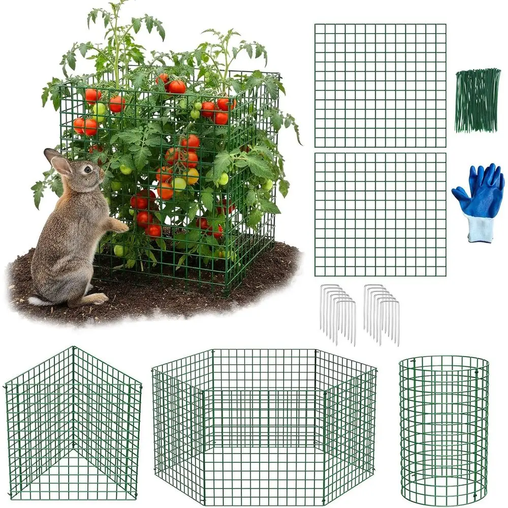 

30 PCS Plant Protectrom Animals, 13"x13" Metal Plant Cages or Outdoor Plants, Reusable Plant Covers rom Animals, Garden Cloche &