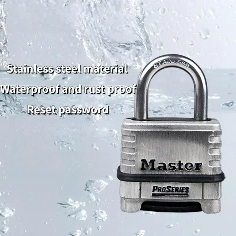 Password Lock ProSeries Stainless Steel Anti-theft Waterproof Padlock Home Dormitory Outdoor Combination Lock