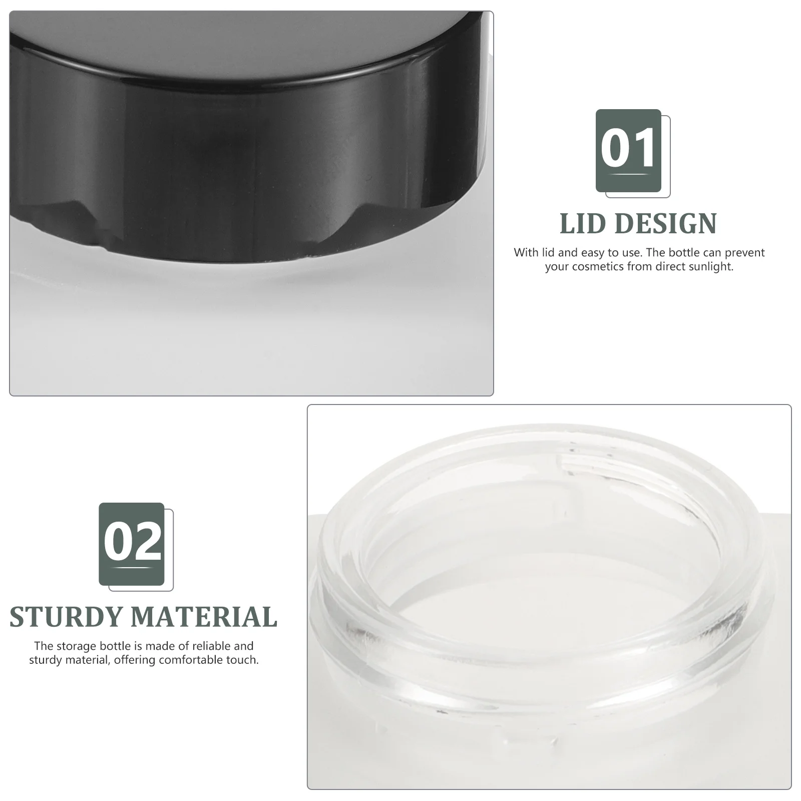 

50g Portable Cream Lotion Bottle Travel Sample Pot Compact Container for Face Body Creams and Cosmetics Practical