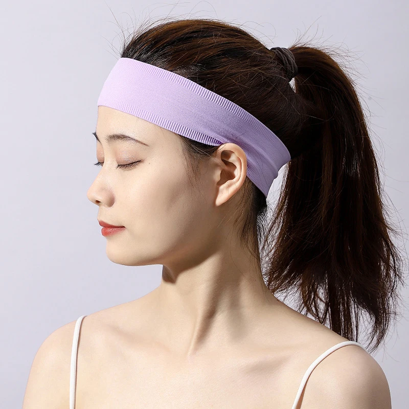 Yoga Sports Hair Band Women's Anti Sweating Absorbing Conducting Hair Band Running Headband Gym Headband Band Wide 4 color