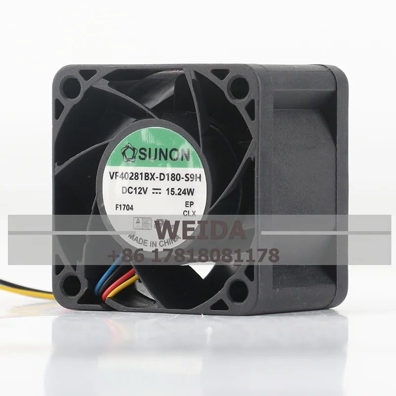 

Case fan SUNON 4028 4cm 15.24W DC12V double ball large air cooling fan VF40281BX-D180-S9H 40*40*28mm