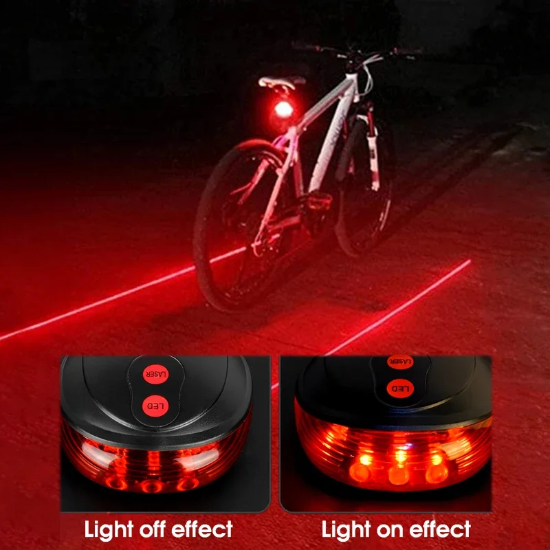 Bicycle tail light laser bike light rear Waterproof LED lighting flash Safety Warning Cycling Taillight mtb Bicycle accessories