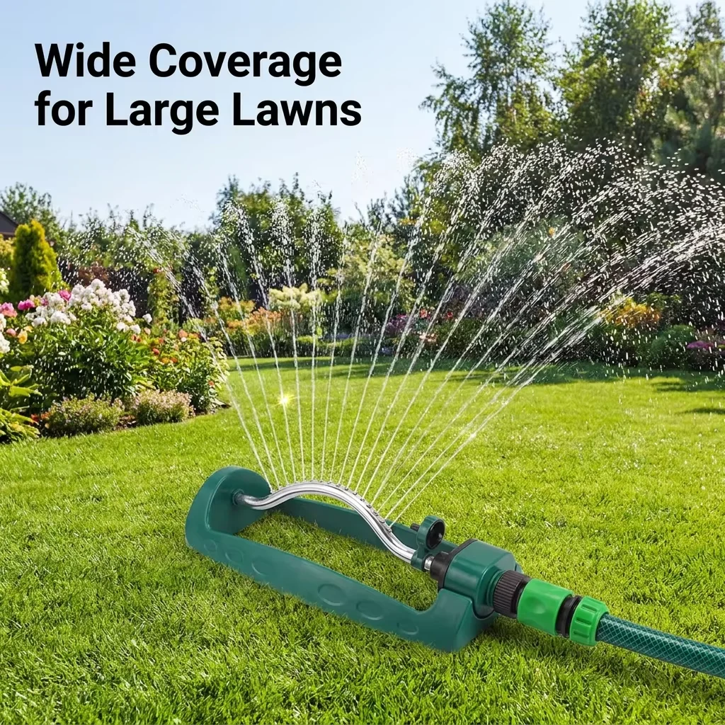 15 Hole Swivel Nozzle Garden Irrigation Swing Sprinkler System for Lawn Agriculture Watering Efficient Water Spray