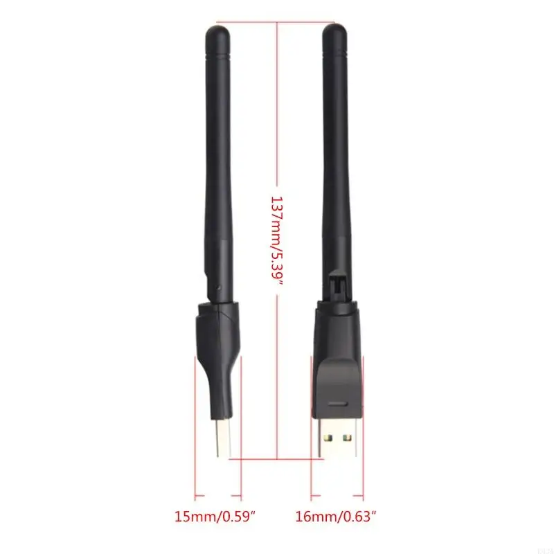 K43A 150Mbps การ์ดเครือข่ายไร้สายตัวรับสัญญาณ USB แบบพกพา WiFi Lan Adapter 2.4G