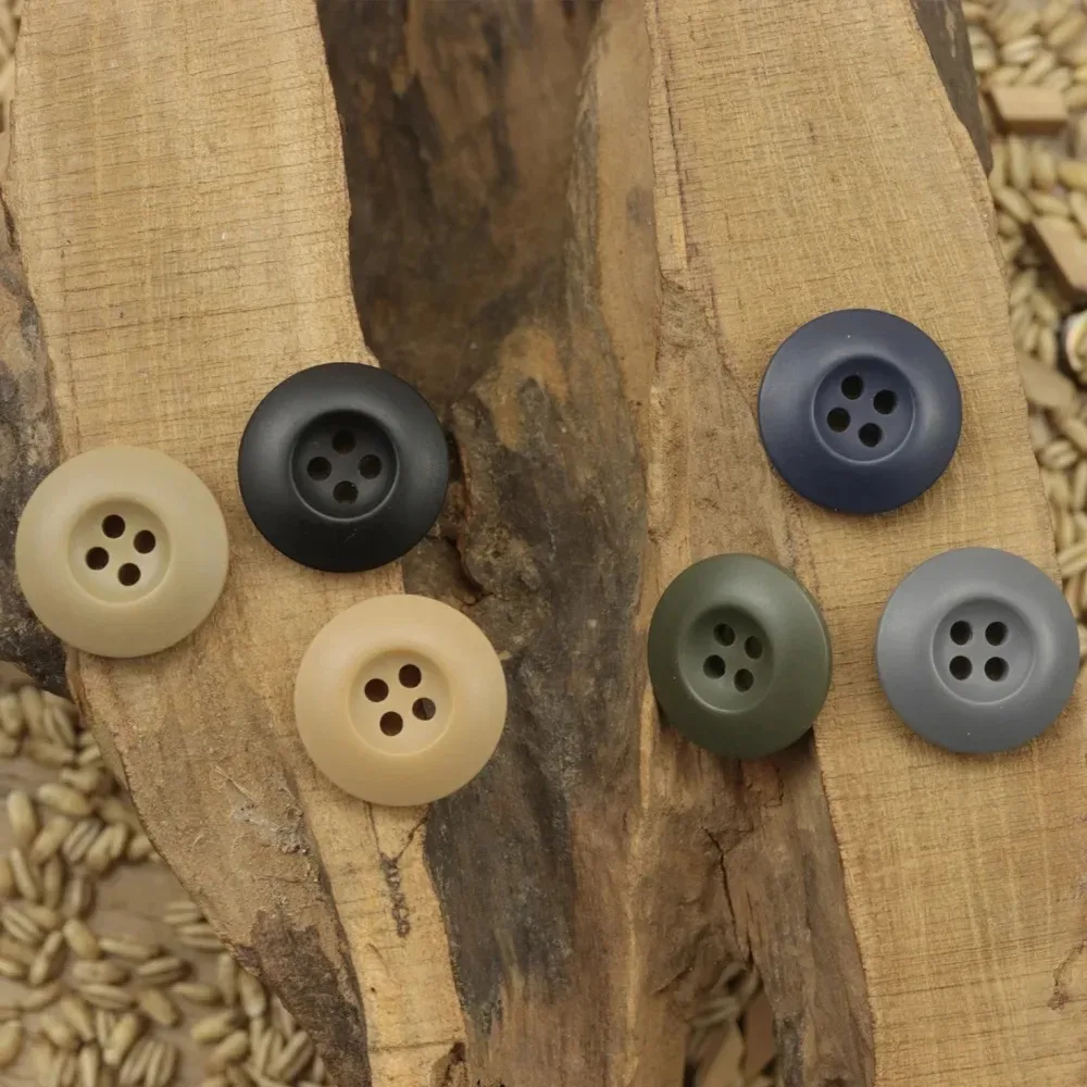 10Pcs Army Green Corduroy Jacket Resin Buttons Khaki Dark Blue Jeans Suit Pant Black Buttons 15mm/18mm/20mm Wholesale