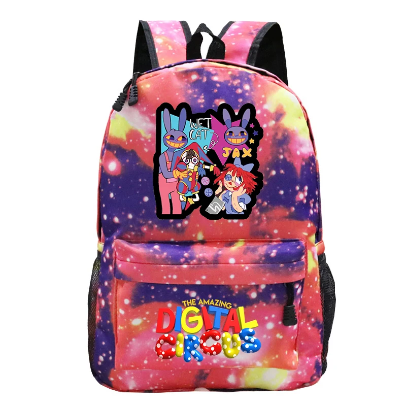 Anime The Amazing Digital Circus Jax Backpacks Pomni Student Daily School Bags Boys Girls Travel Bag Kids Back To School Bookbag