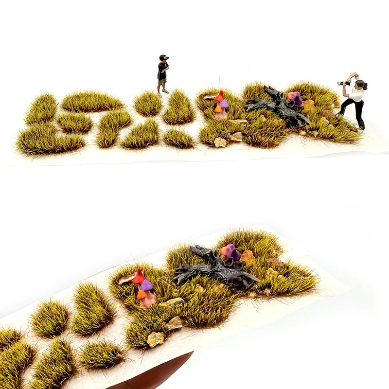Simulação irregular modelo de gramado da selva 5mm cluster de grama para fazer mesa de areia materiais de paisagem acessórios diorama