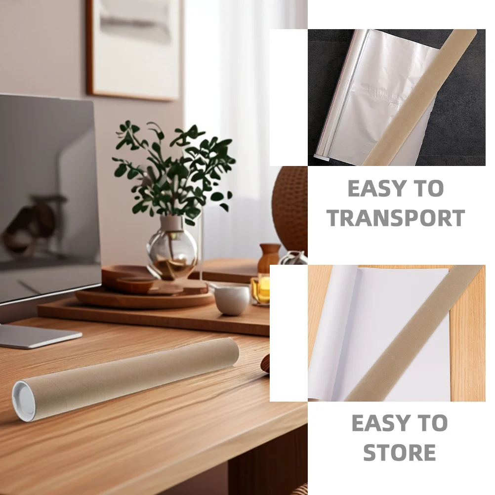 4 قطعة أنابيب بريد ورق الكرافت أنابيب بريد مستديرة قوية قبعات آمنة لملصق المستندات أنبوب حامل العمل الفني للنقل #5