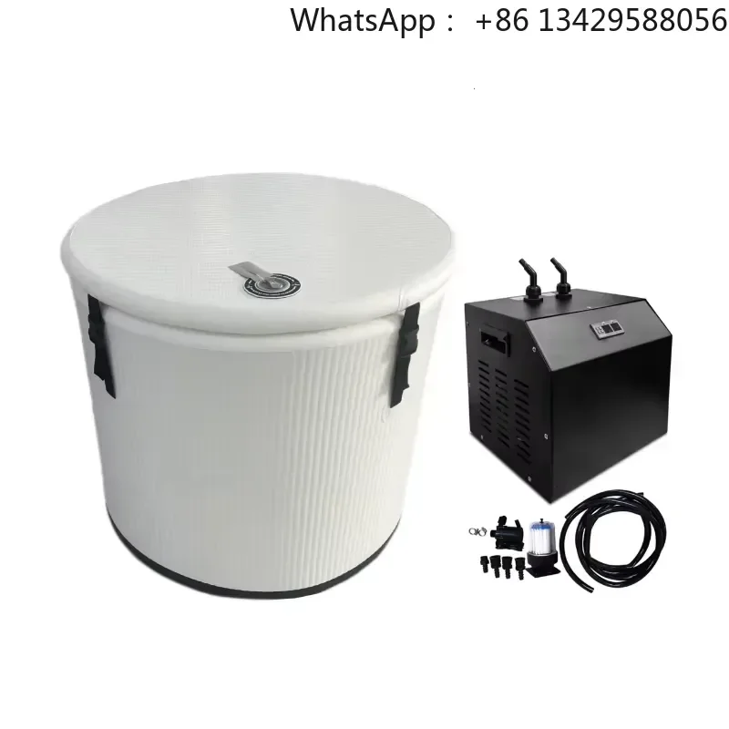 Customized Logo Single Person Cold Plunge Barrel Ice Bath Tub with Chiller for Recovery