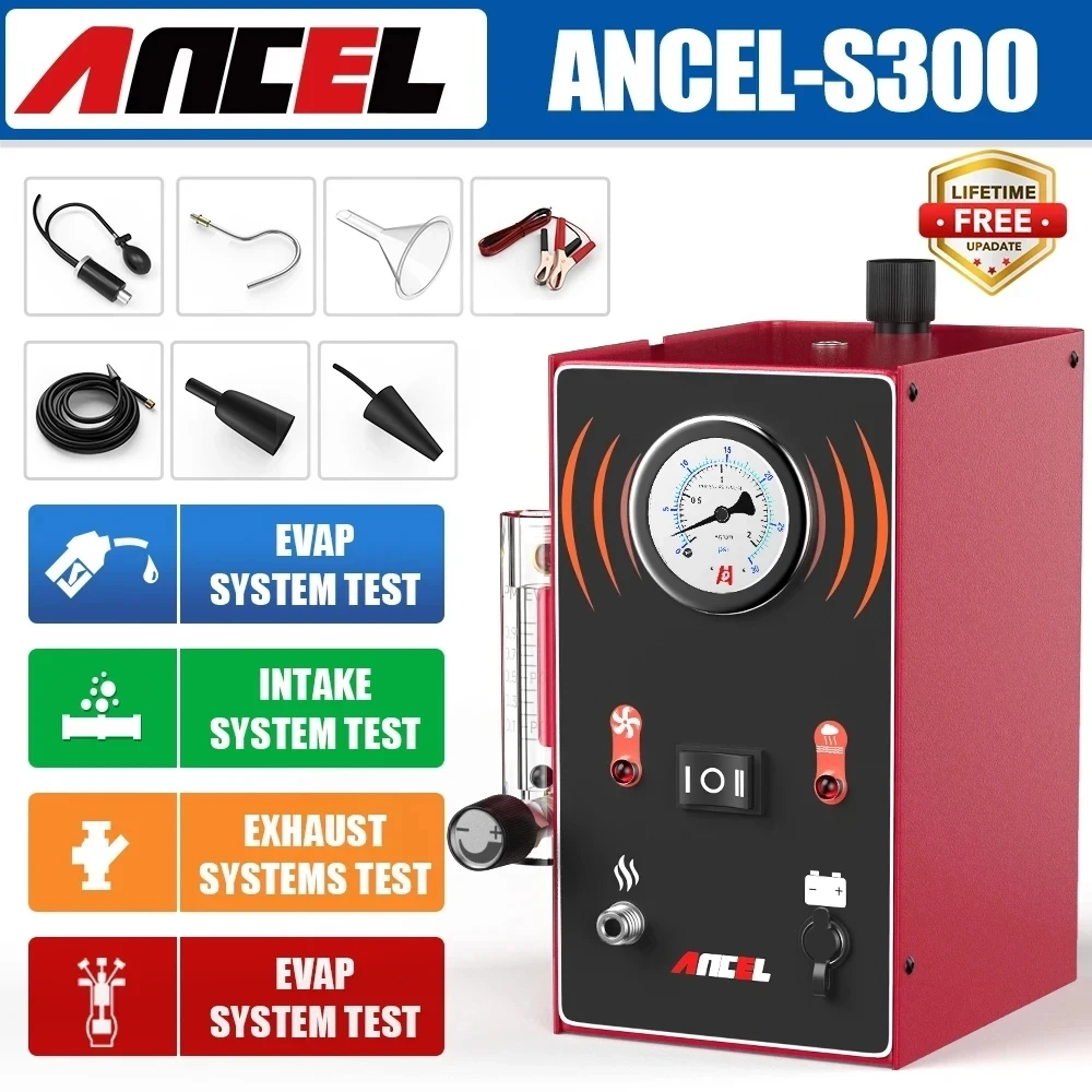 ANCEL S100 S200 S300 Car Smoke Leak Detector Machine Professional Diagnostic Leak Detector for EVAP Vacuum Fuel More Leak Test