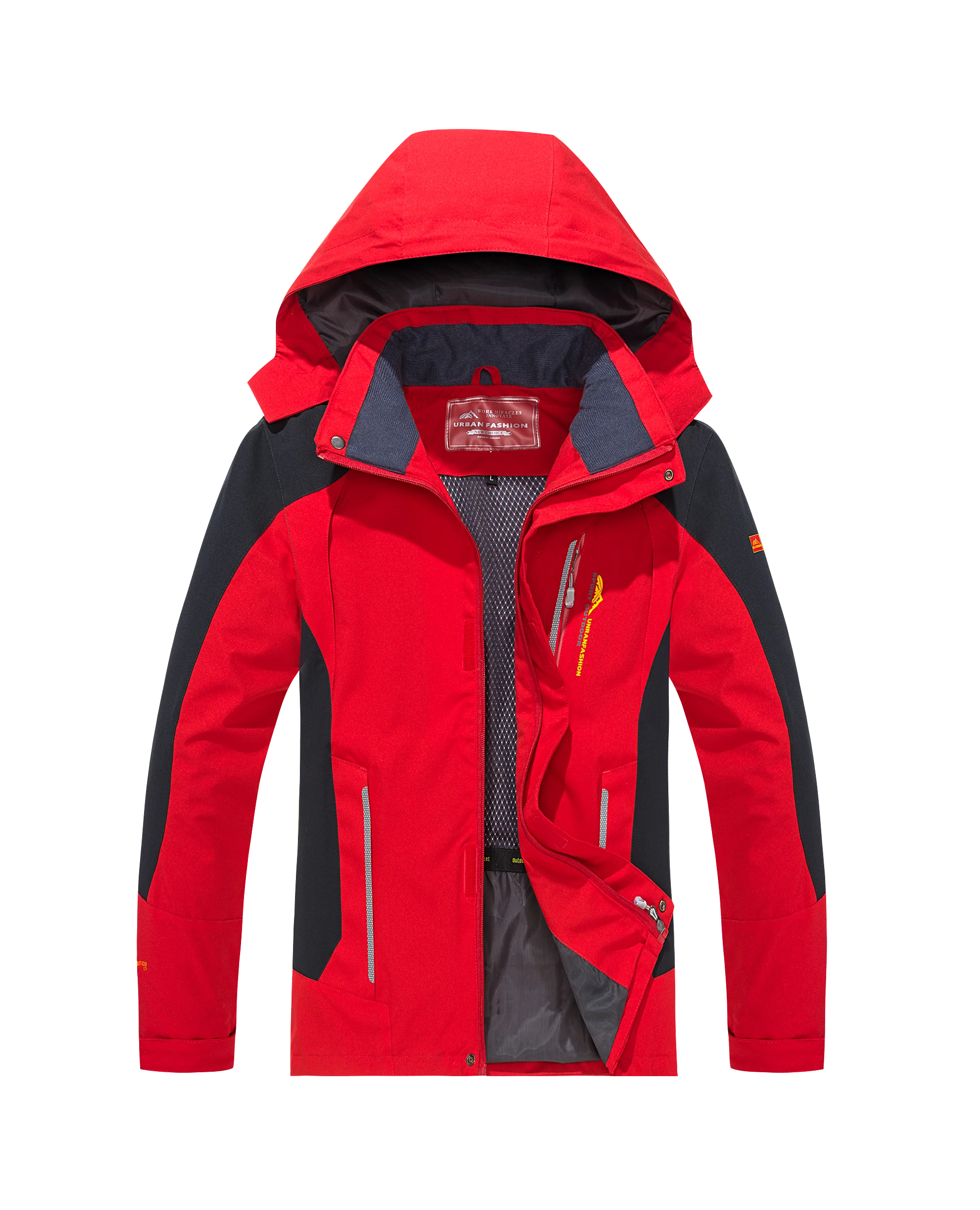 NONE Men's Waterproof Hiking Jacket Plus Size 6