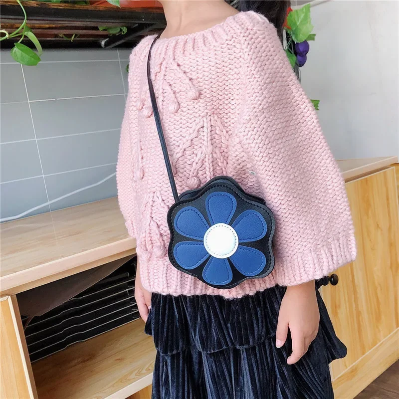 Schattige Bloem Meisjes Munt Portemonnee Schoudertassen 2023 Nieuwe Kids Mini Pakket Crossbody Handtassen Kinderen Messenger Rugzak Tas