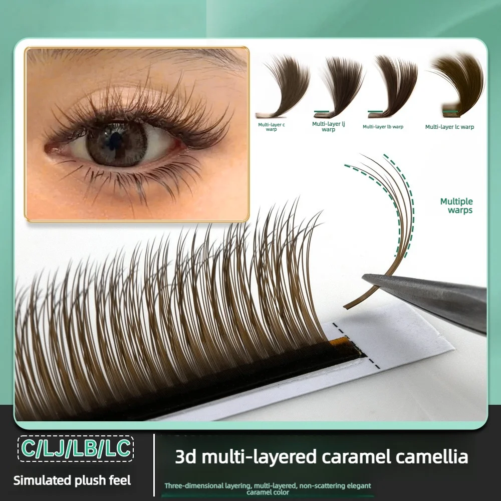 

Наращивание ресниц Caramel 3D Wild Multi-Layer Comic Camellia: имитация натуральных ресниц LJ Messy Natural LC для салонов красоты