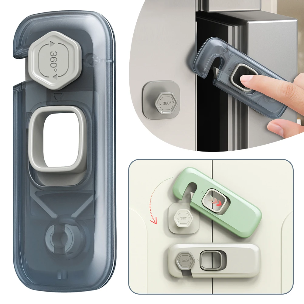 5pcs Self-Adhesive Childproof Refrigerator Lock,Fridges Lock,Multi-Function Drawer Locks,Anti-Pinch Hand Cabinet Door Buckle