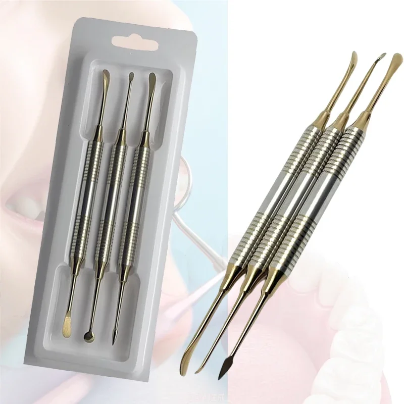 3Pcs Dental Periosteal Separator Elevator Titanium Implant Reflecting Retracting Oral Instrument Set