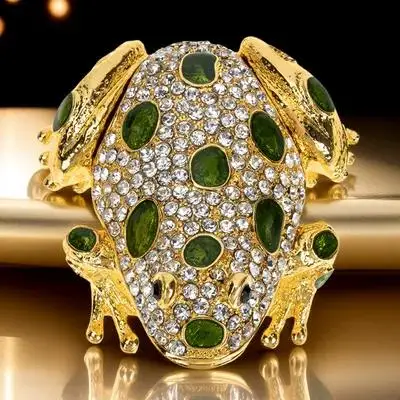 Frog Jewelry Box Enamel Zinc Alloy Smooth Finish Jewelry Organizer For Necklace Ring Bracelet Storage Trinket Box For