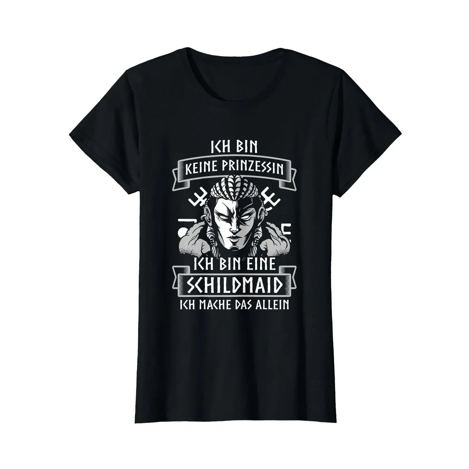 Not a Princess I'm Shieldmaiden Viking Valhalla T Shirt vintage Washed Casual Soft Versatile Top For Everyday Wear Breathable
