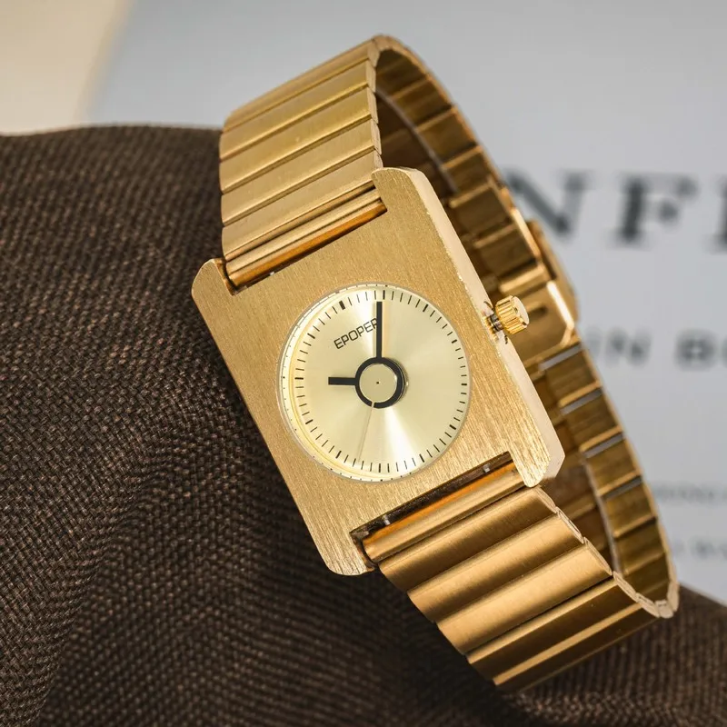 Cold Atmosphere Quality Exquisite Simple Contrast Color Design Watches Lady High Appearance Level Fashion Niche Waterproof Watch