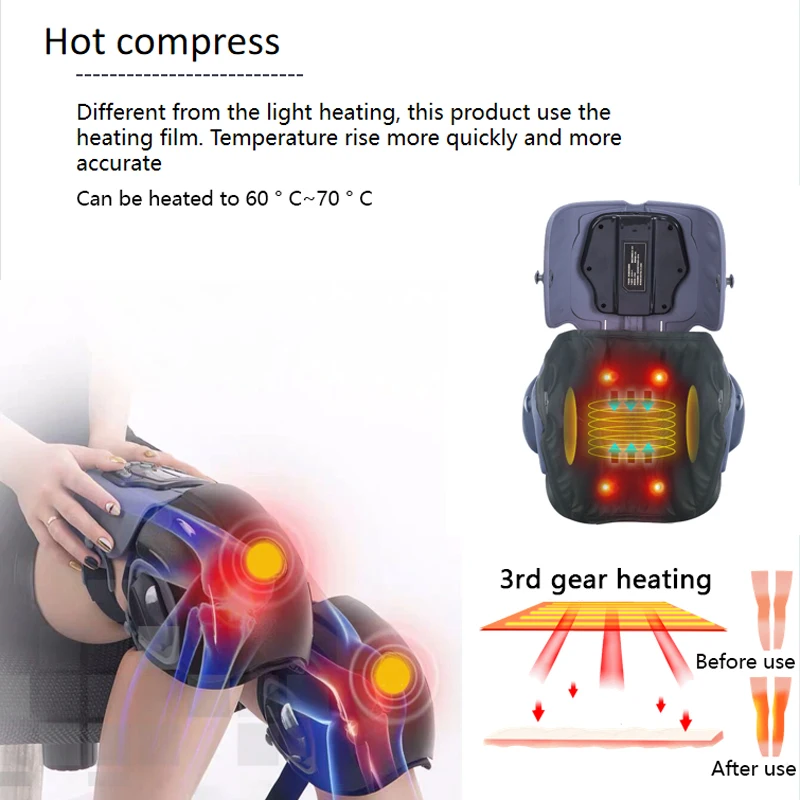 Thermal Knee Massager Electric Leg Joint Elbow Heating Vibration Massage Arthritis Therapy Pain Relief Knee Pad Support