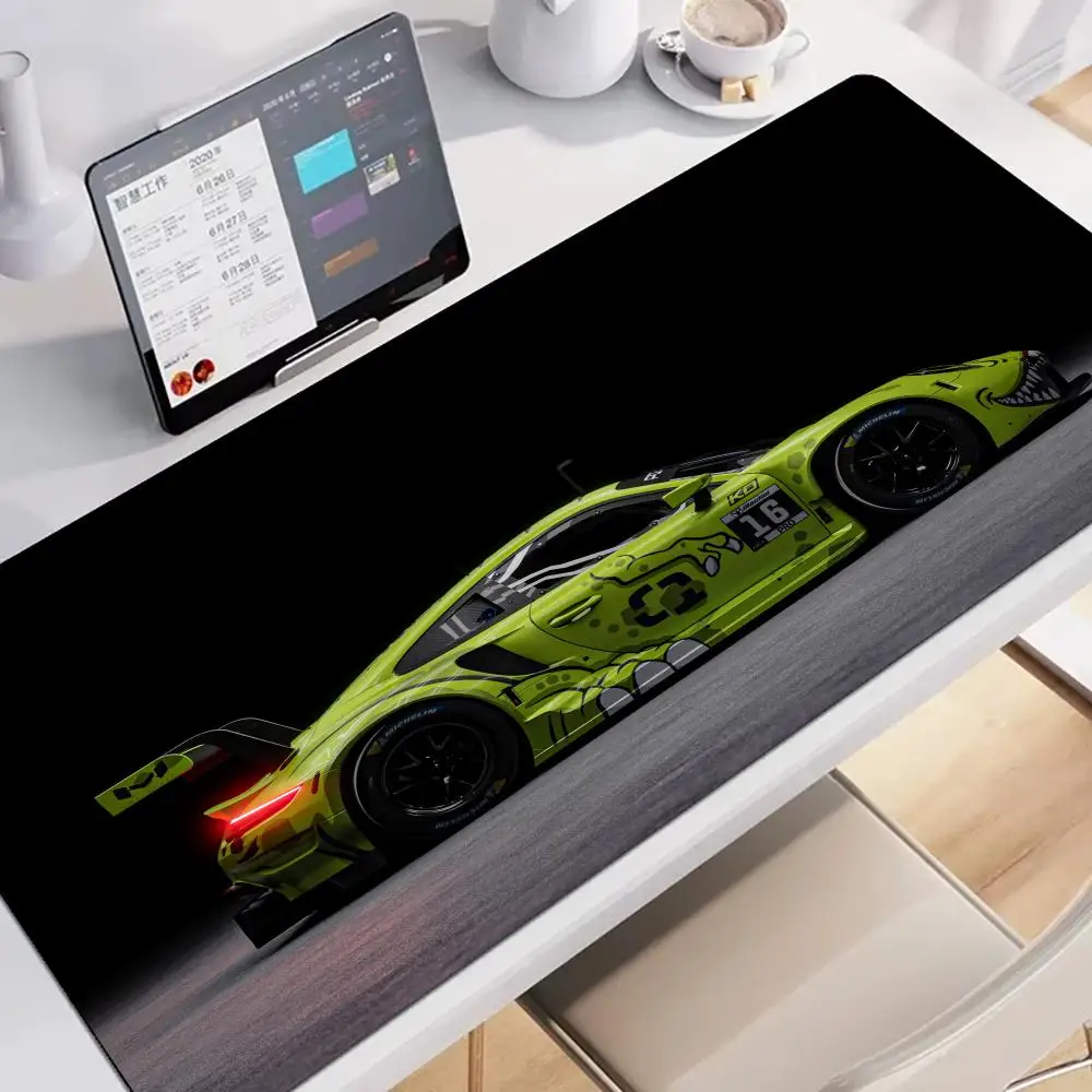 

Green Cool Sports Car Mouse Pad Large Gaming Non-slip Laptop Tablet Mat Mini PC Gamer Keyboard Desk Accessory Aesthetic Playmat