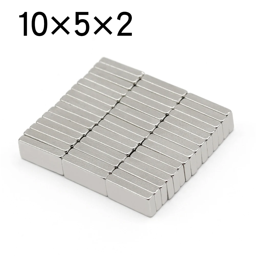 5/10/50/100/200 Pcs 10x5x2 Block NdFeB Neodymium Magnet N35 Super Powerful imanes Permanent Magnetic