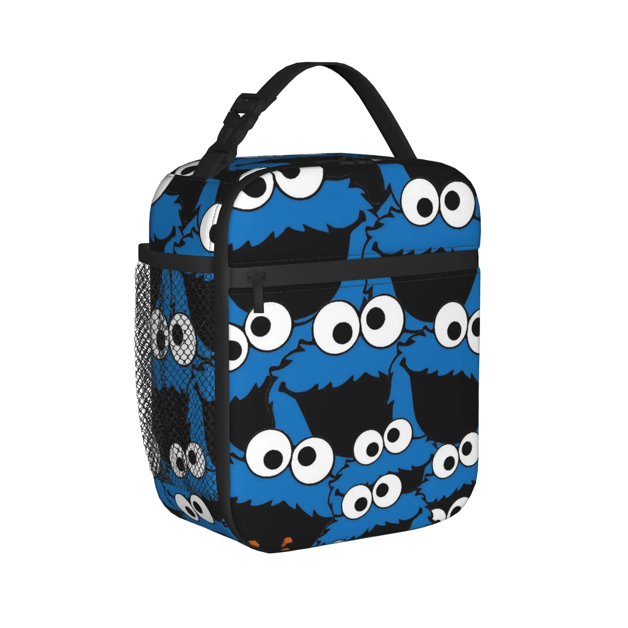 Cookies Blue Monsters Accessories Insulated Lunch Bags For Work Cartoon Food Box Portable Thermal Cooler Lunch Boxes