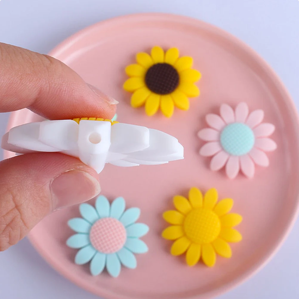 

6pcs Baby Teething Beads Molar Silicone Bright Colors Safe Durable DIY Necklace Loose Pacifier Infants Anti Drop Chain