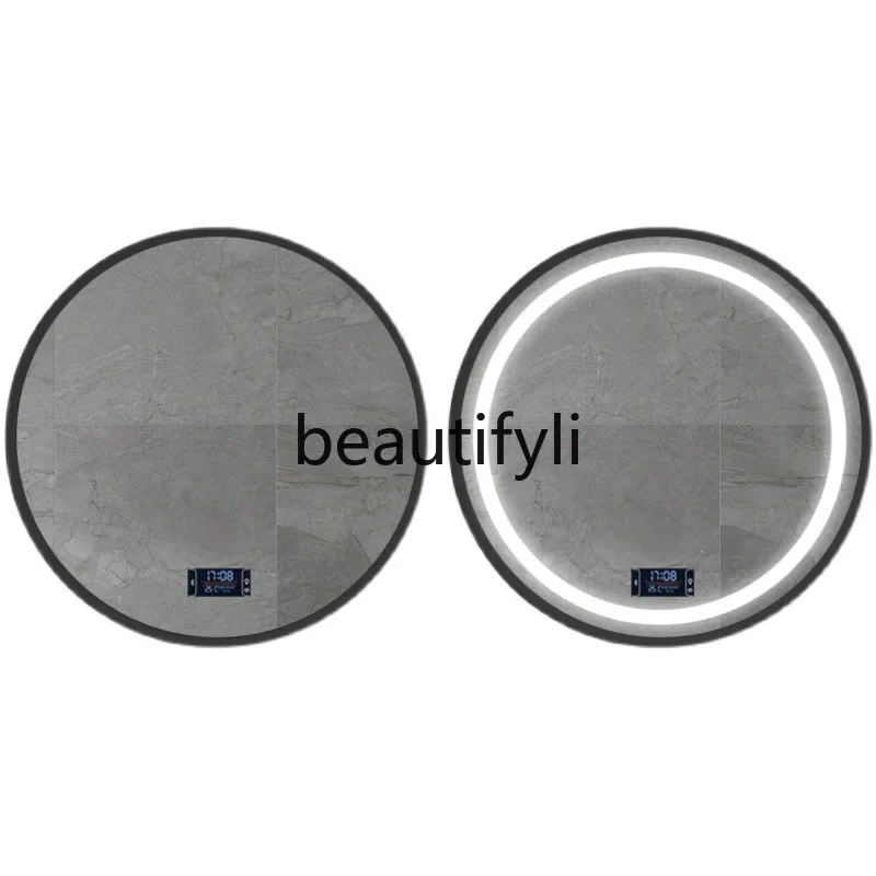 

xzzAluminum alloy bathroom mirror wall-mounted smart backlit mirror