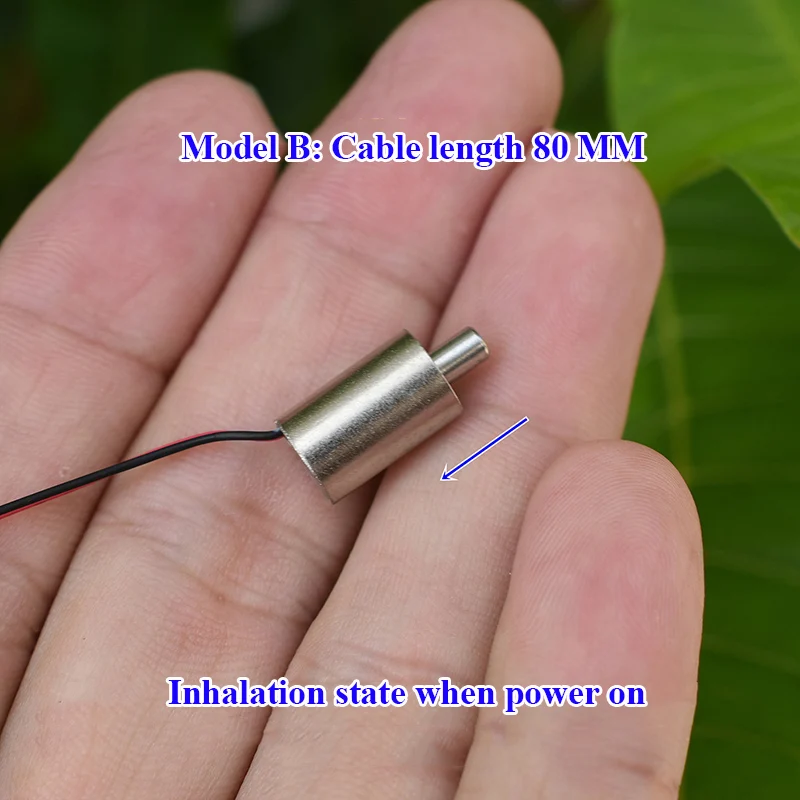 DC 3V 3.7V 5V Mini 8MM Zylindrischer Saugtyp Push-Pull Linearer Solenoid-Elektromagnet Zylinder DIY Fingerabdruckschloss – Detail 12