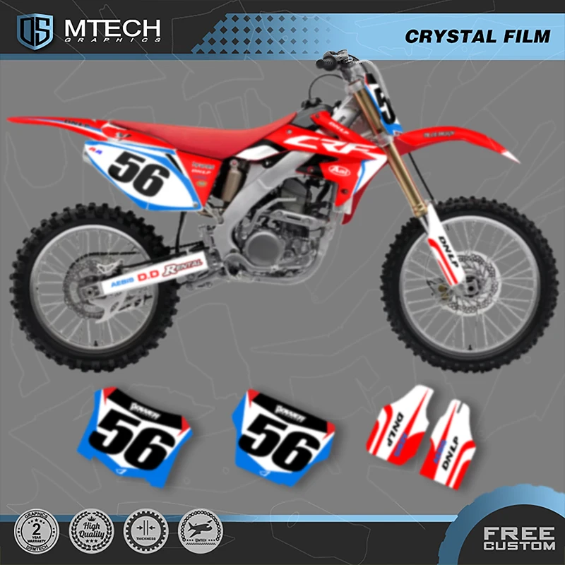 

DSMTECH Graphics Decals Sticker Backgrounds Kits For Honda CRF250R CRF250 2004 2005 2006 2007-2009 001