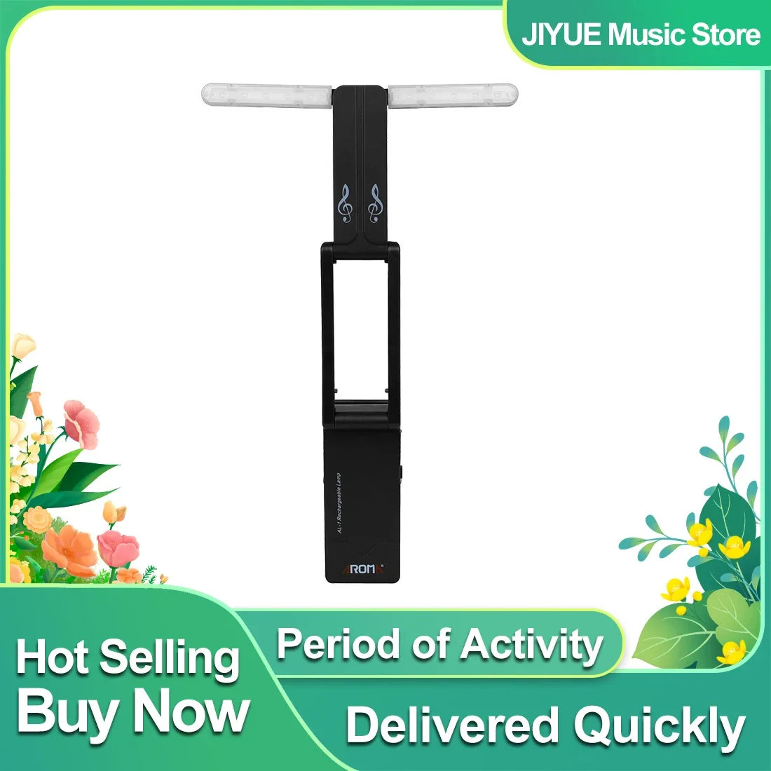 

Светодиодная подставка для нот Aroma с регулируемой яркостью, черная, складная, для освещения нотных ставок