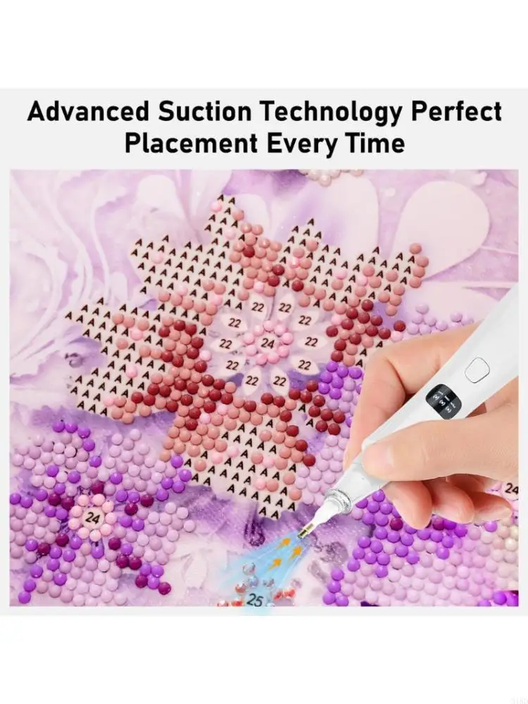 

Rhinestones Painting Pen 3 Suction Level Rhinestones Art Accessory Set with Replacement Tips Electric Rhinestones Art Pen