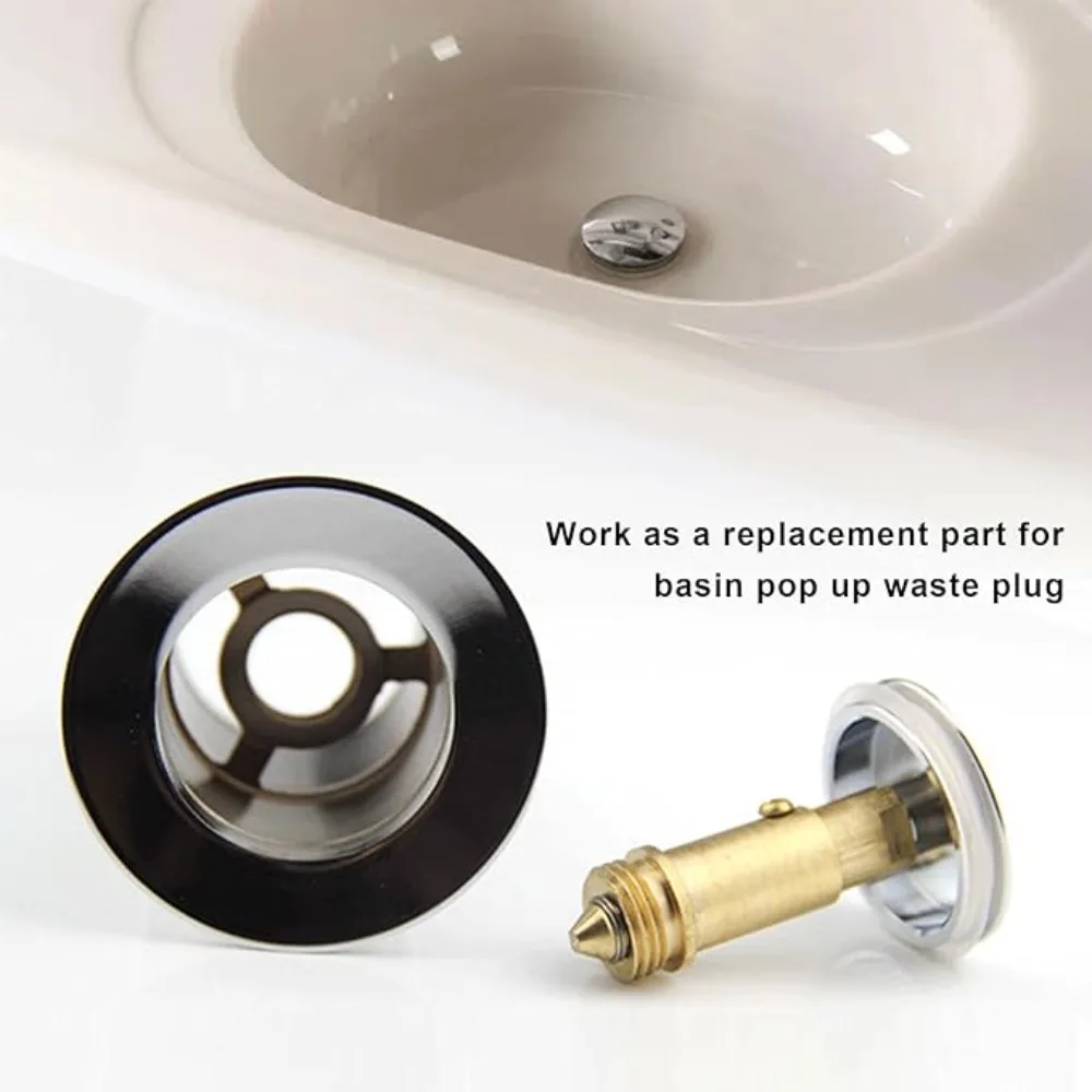 Spring Plugs Bounce Valve Brass Basin Sink Bath Replacement Waste Easy Pop Up Click Clack Plug Bolt Spring Mechanism Part