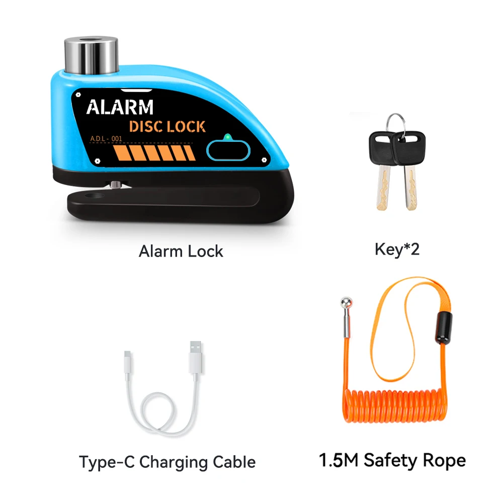 Extractme Motorrad Alarm Scheibenbremse Schloss 120dB Fahrrad Rad Disk Vorhängeschloss Sicherheit Diebstahlsicherung Roller Alarma Motocicleta