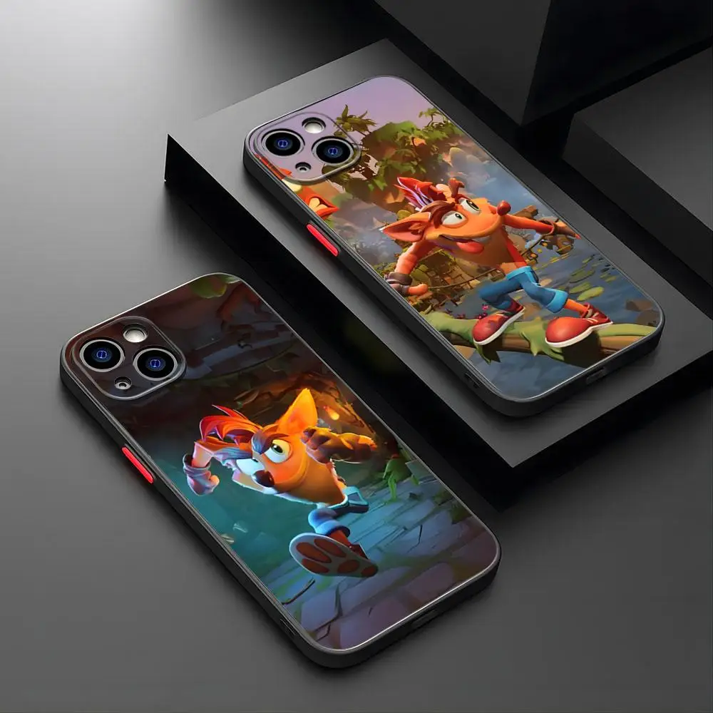 Prime Crash Bandicoot Phone Case For IPhone 15 Plus 14 Pro Max 13 11 12 Mini Xs X Xr 7 8 Plus Se Matte Translucent Back Cover