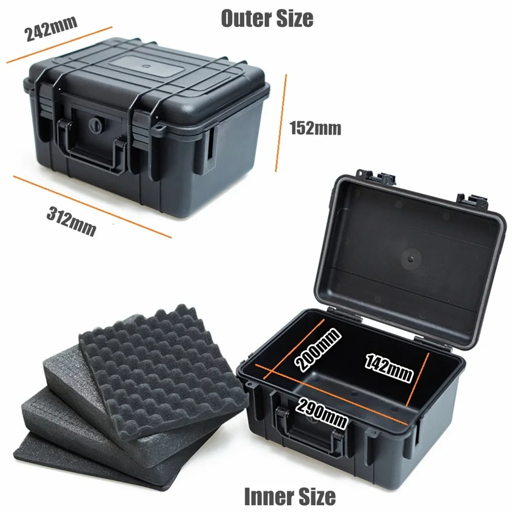 Large Size Safety Hard Tool Box Protective Waterproof Shockproof Tool Case Sealed Camera Drone Storage Case Equipment Dry Box