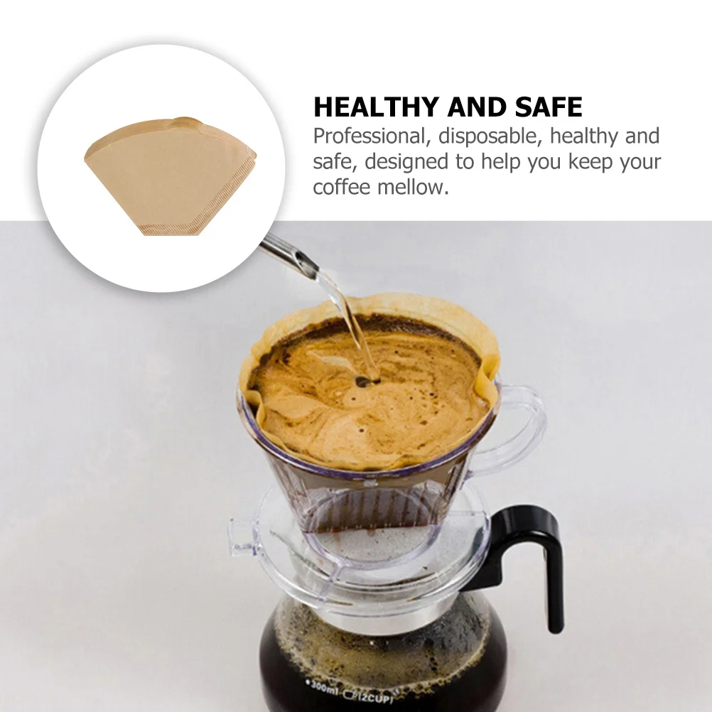 

40Pcs Thickened Coffee Filter Paper Disposable Sector Filters Household Portable Filter Replacement for Coffee Shops Offices
