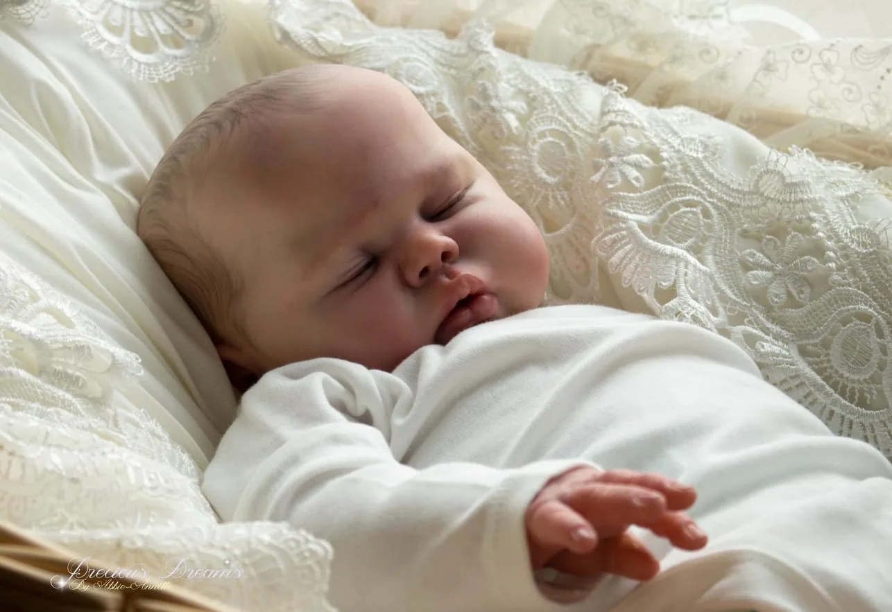 NPK 19 Inch Sleeping Pickle Boy Reborn Doll - Lifelike Soft Cloth Body Hand Painted Hair Cuddly Toddler Baby Doll