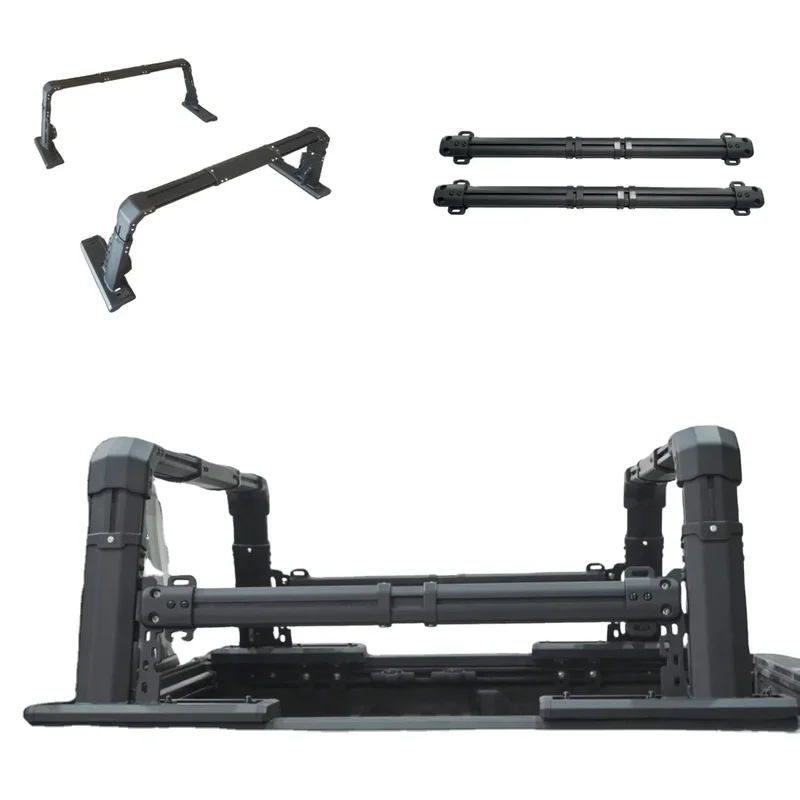 High Quality Universal Pickup Roll Bar With Side Beams Truck Bed Rack Fits Tacoma Tundra F-150 RAM Silverado Ranger Hilux D-MAX