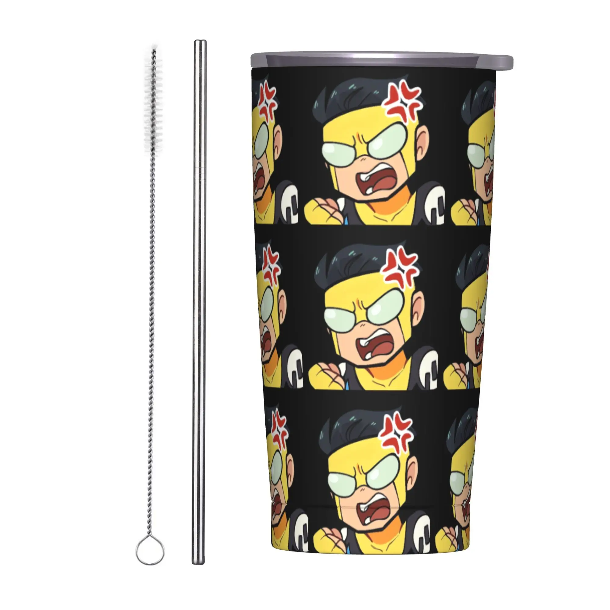 Anime Invincibles Tumbler  Cold and Hot Insulated Stainless Steel Thermal Cups Custom DIY Car Mugs