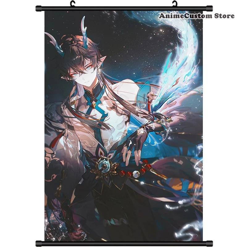 Game Anime Danheng Honkai: Star Rail Cosplay HD Wall Scroll Roll Painting Poster Hanging Picture Poster Home Decor Xmas Gift