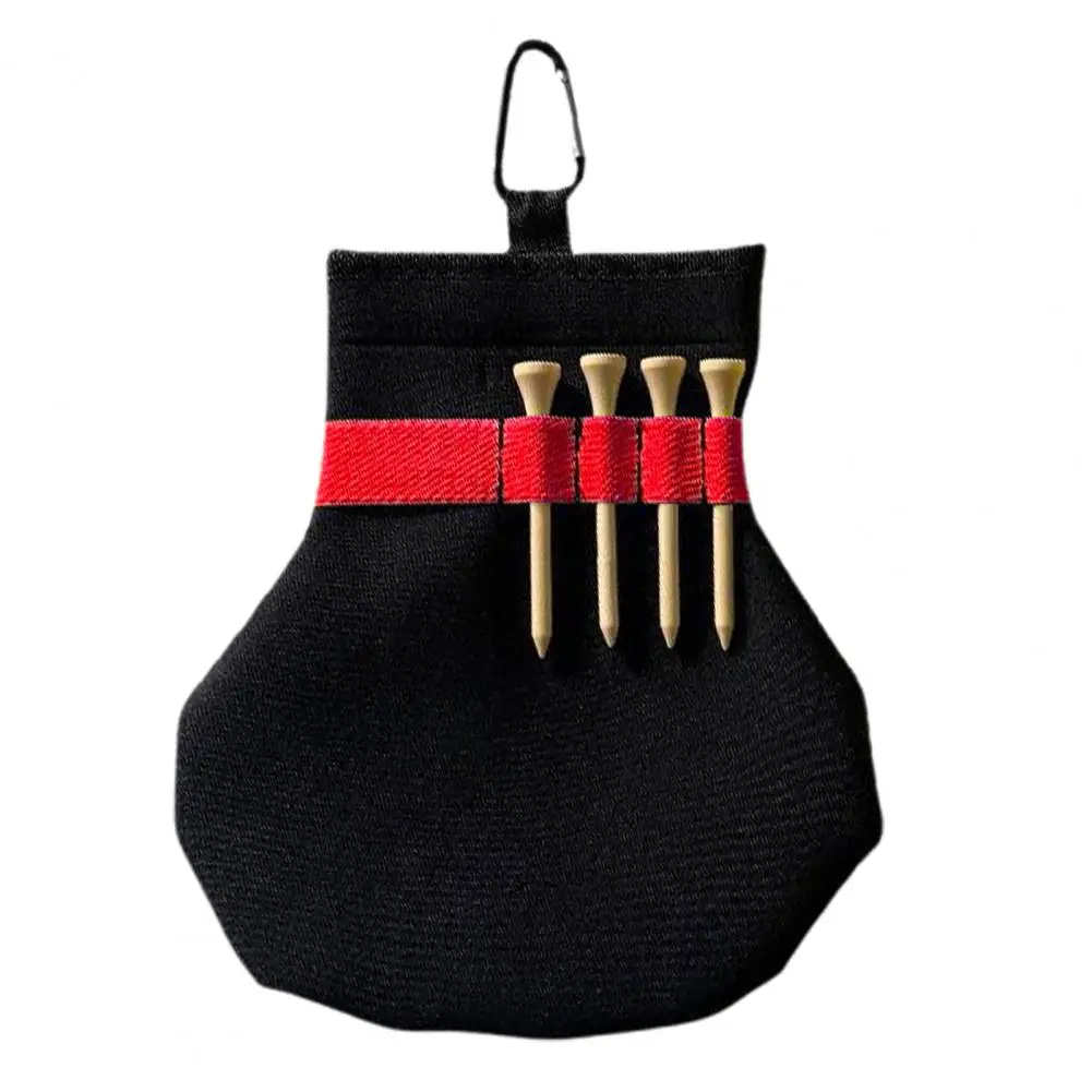 

Golf Tee Bag Easy to Carry Golf Bag Neoprene Golf Ball Tee Holder with Metal Clip Portable Accessory for Valuables for Golfers