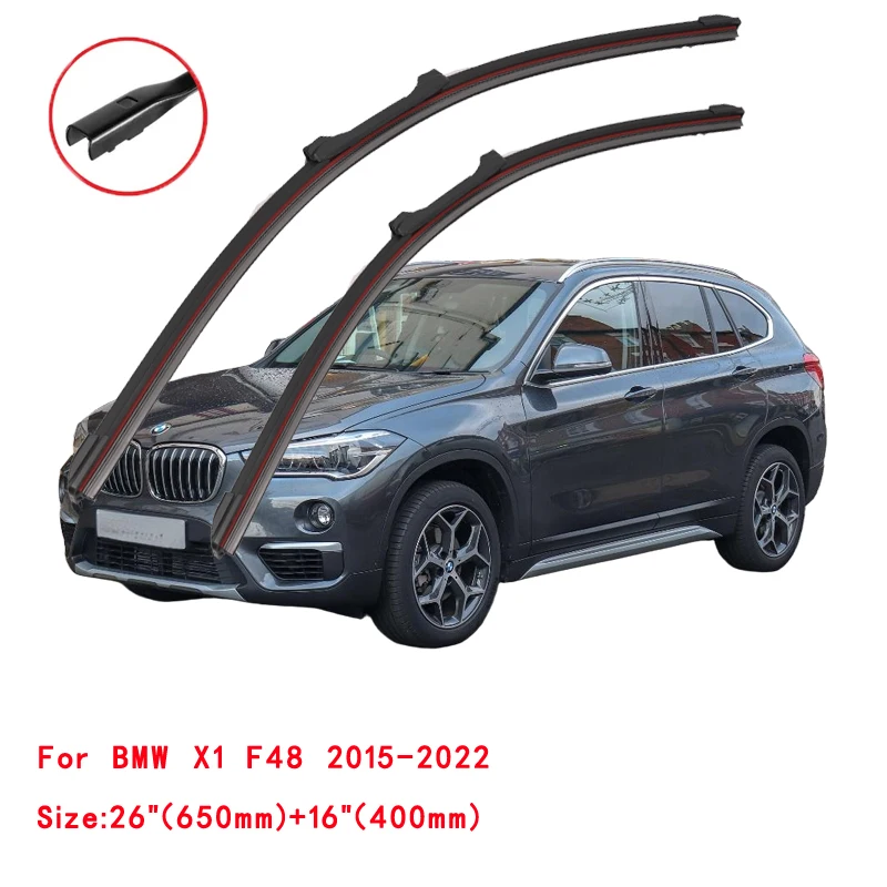 For BMW X1 F48 Estate xDrive sDrive 18i 20i 25i 28i 18d 20d 25d 2014 2016 2017 2018 2019 2021 2022 Double Rubber Wiper Blades