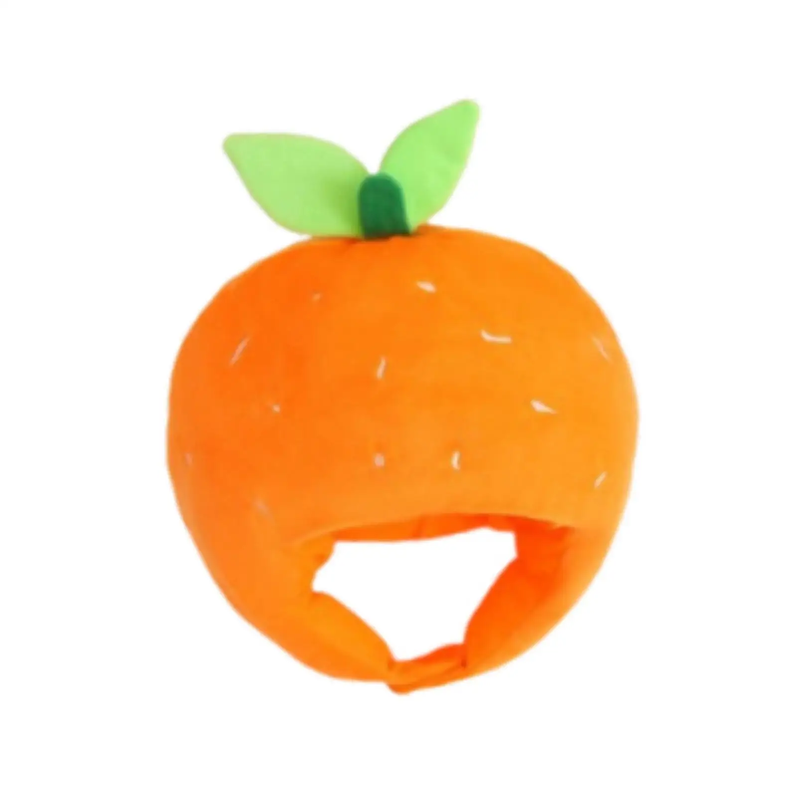 Cappello arancione peluche Cappello ripieno di frutta arancione per festival di carnevale