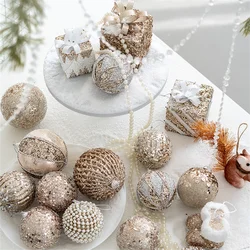 New Christmas Decoration High-grade Champagne Color Foam Ball Christmas Tree Decoration Ball Window Ceiling Arrangement
