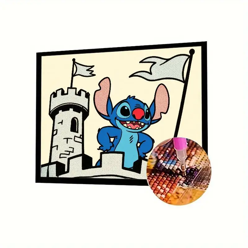 

1 шт. Disney Stitch Castle 5D набор алмазной живописи - полная дрель мультфильм поп-арт Алмазная вышивка для DIY ремесло домашний декор стен,