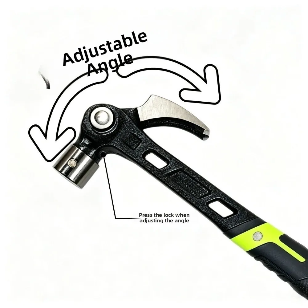 Magnetic Nail Grip Adjustable Claw Hammer 4-Position Nail Puller Magnetic Starter Nail Puller Hammer Stand Included
